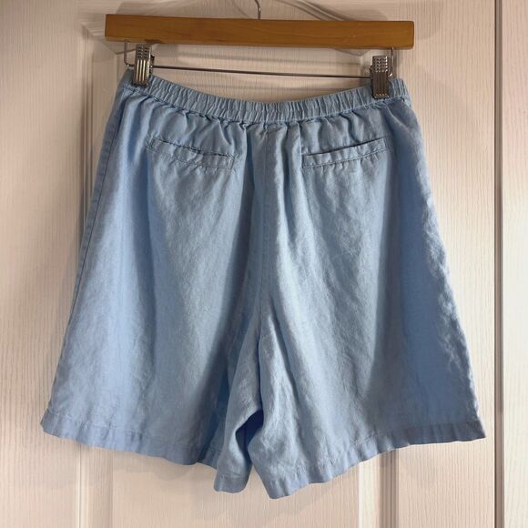 Telluride Clothing Co. Women's 100% Linen Shorts Light Blue Size 4 - Picture 2 of 11